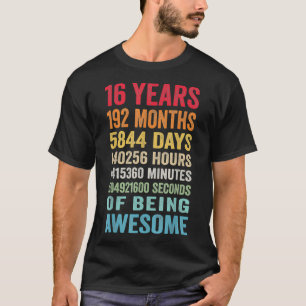 T-shirt Cadeaux vintages 16e anniversaire Cadeaux 16 ans ê