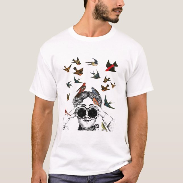 T-shirt cadeaux vintages d'observation d'oiseau pour des (Devant)