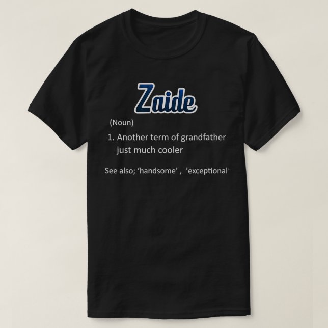 T-shirt Cadeaux Zaide Pour Grand-Père Noun Cadeau (Design devant)