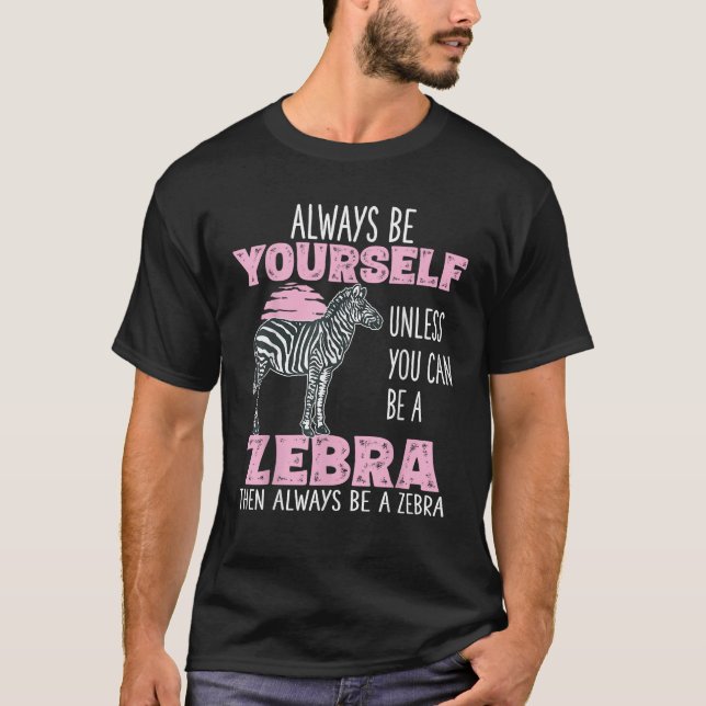 T-shirt Cadeaux Zèbre amusant pour filles Femmes Enfants (Devant)