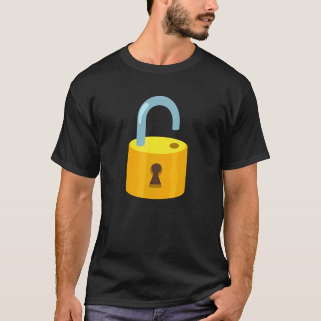 T-shirt Cadenas Ouvert Déverrouillé Costume de Serrure (Devant)