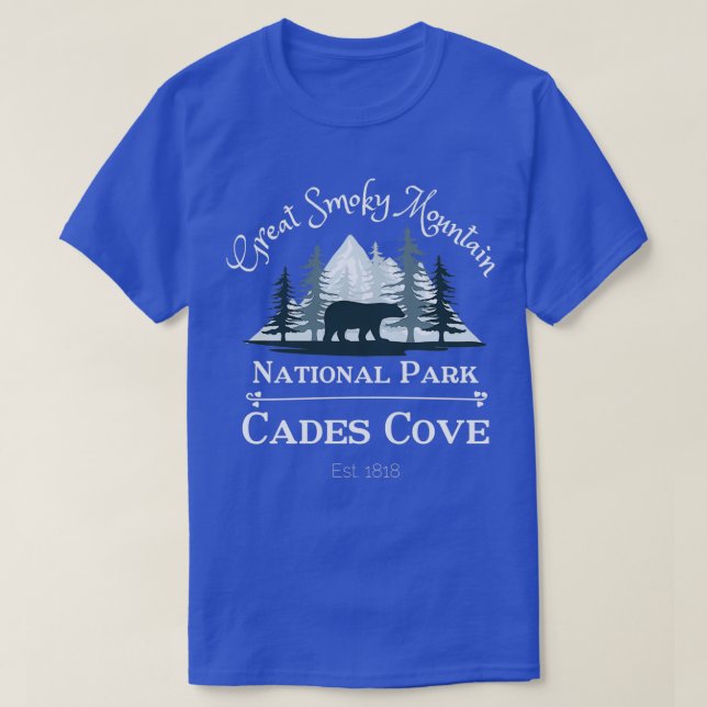 T-shirt Cades Cove Ours En Pins  (Design devant)