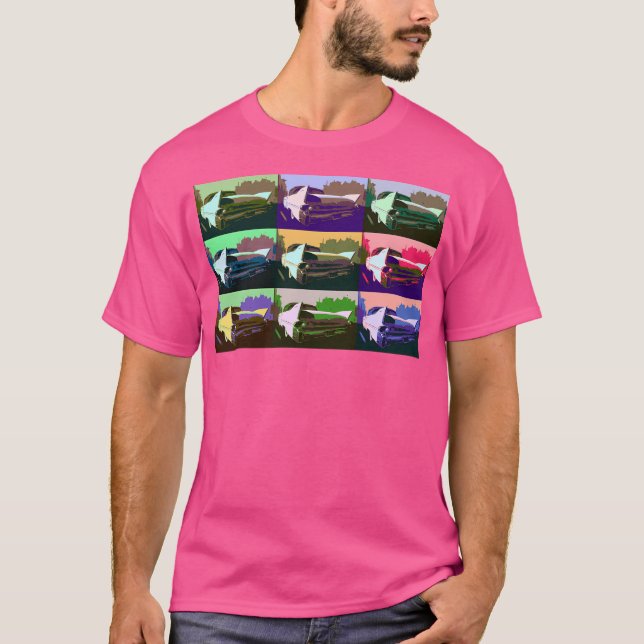 T-shirt Cadillac En Style Warhol (Devant)