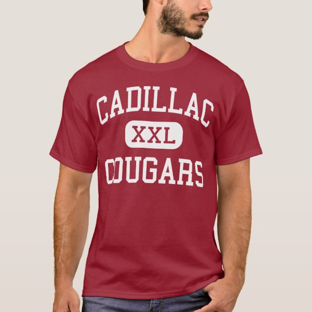 T-shirt Cadillac - pumas - milieu - Detroit Michigan (Devant)