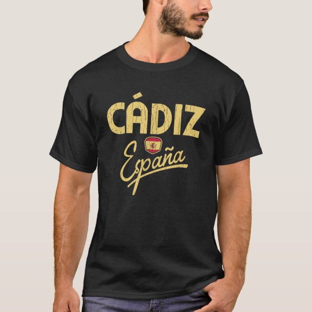 T-shirt Cadiz Espagne T Chemise drapeau espagnol Cadiz Esp (Devant)