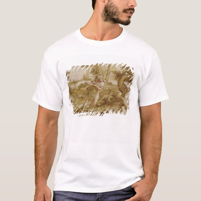 T-shirt Cadmus environ pour attaquer un dragon (Devant)