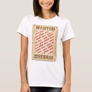 T-shirt Cadre de photo pour affiche de RECHERCHÉ