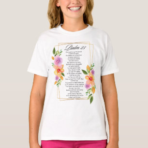 T-shirt Cadre géométrique floral Psaume 23