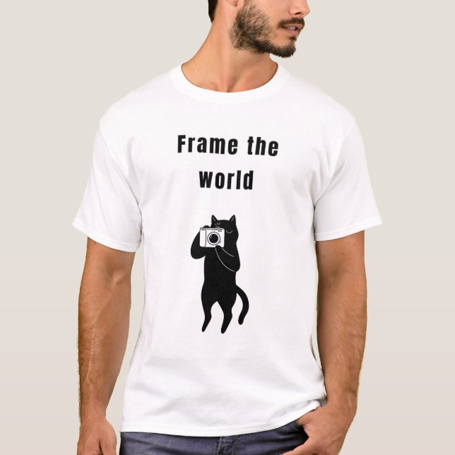T-shirt Cadre le monde Drôle Chat (Devant)