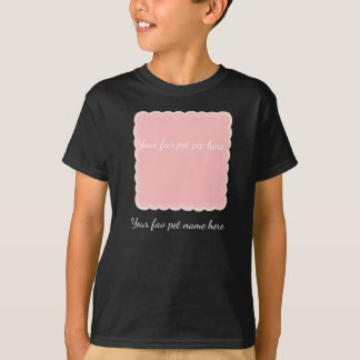 T-shirt Cadre photo de compagnie personnalisé rose