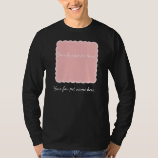 T-shirt Cadre photo de compagnie personnalisé rose