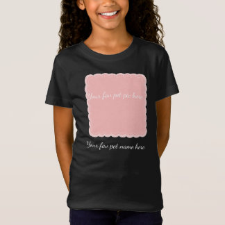T-Shirt Cadre photo de compagnie personnalisé rose