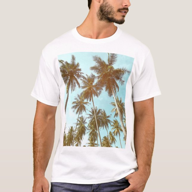 T-shirt Cadre tropical : Palmiers Abstraits (Devant)