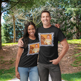 T-shirt Cadres argent fantaisie Ajouter photo ici Unisex