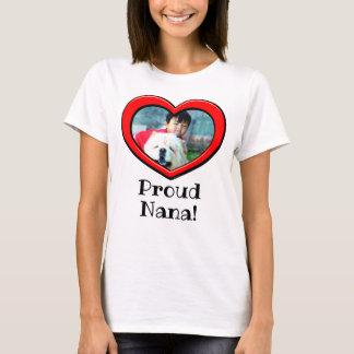 T-shirt Cadres cardiaques Fière Nana Photo Fête des mères