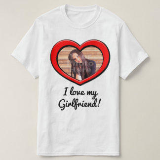 T-shirt Cadres cardiaques Love personnalisée couleur photo