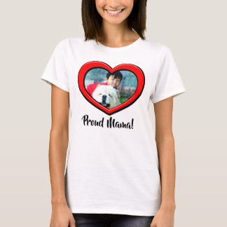 T-shirt Cadres cardiaques Mama Photo Fête des mères person
