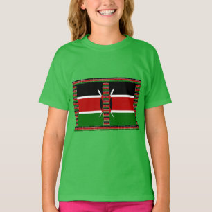 T-shirt Cadres de bordure de drapeaux miniatures sans cout