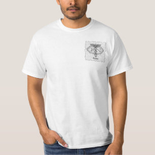 T-shirt Caducée Argent Ovale Infirmière RN