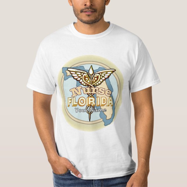 T-Shirt Caducée d'infirmière de Floride (Devant)