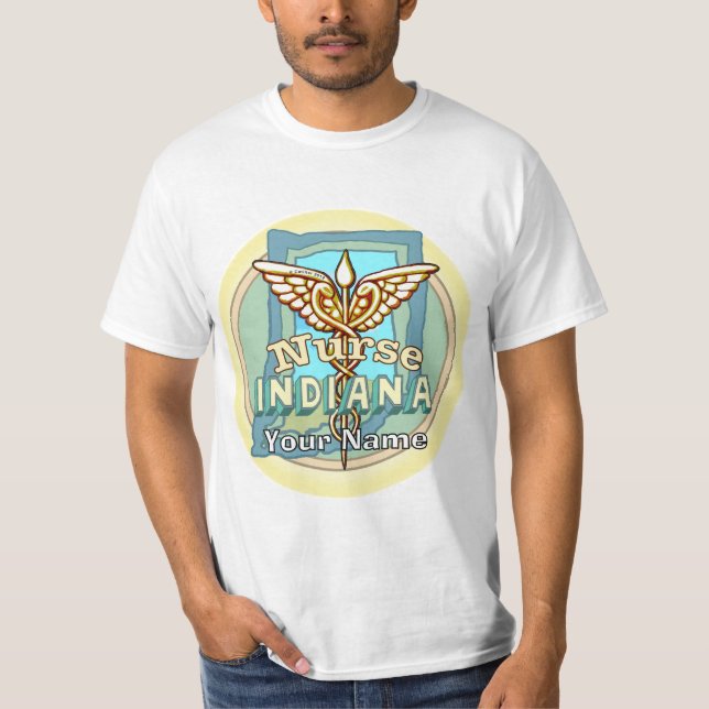 T-Shirt Caducée d'infirmière de l'Indiana (Devant)