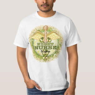 T-shirt Caducée d'infirmière de nuit en or