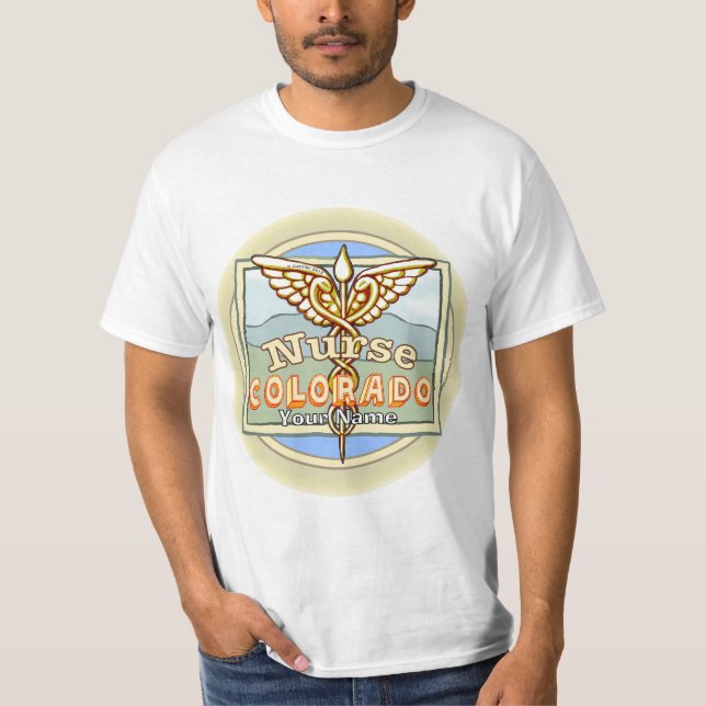 T-Shirt Caducée d'infirmière du Colorado (Devant)