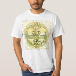 T-shirt Caducée Infirmière Anesthésiste Or
