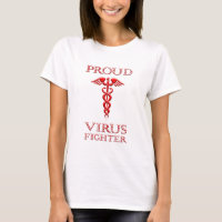 Caduceus Fière Virus Fighter Rouge sur blanc