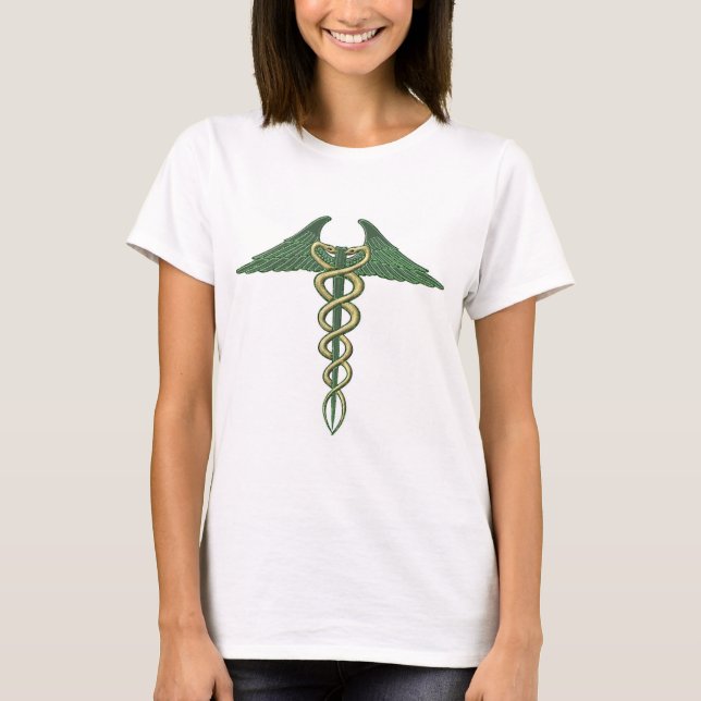 T-shirt Caduceus Vert/Or (Devant)