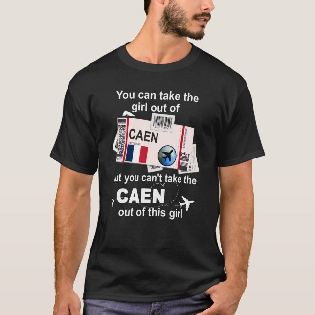 T-shirt Caen Boarding Pass Caen Girl Caen (Devant)