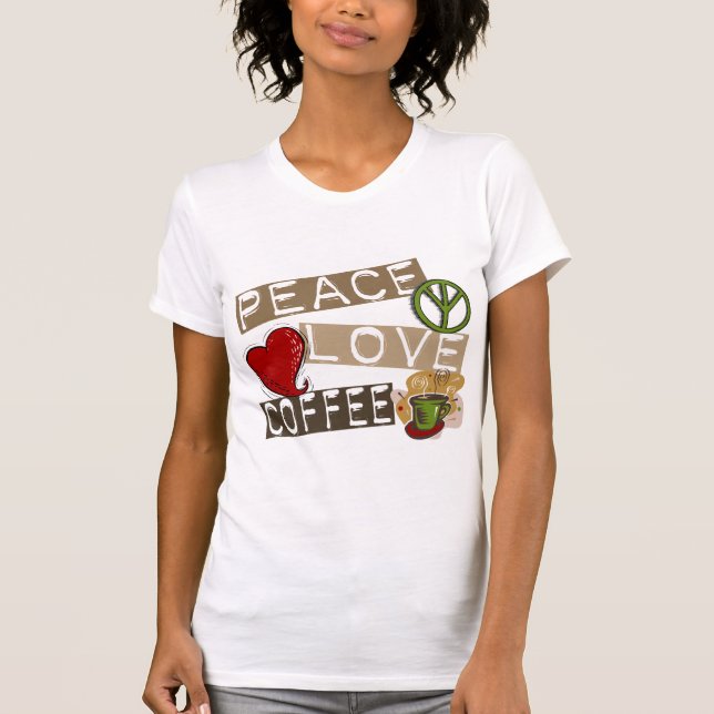 T-SHIRT CAFÉ 2 D'AMOUR DE PAIX (Devant)