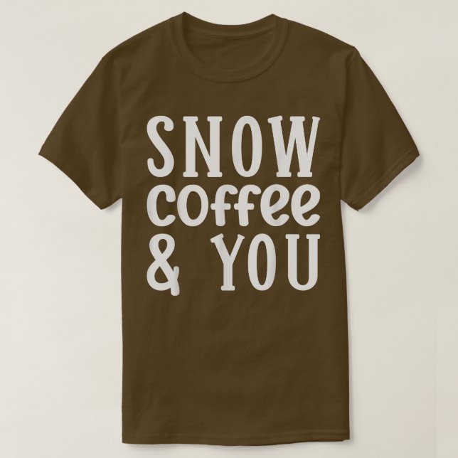 T-shirt Café 365 Café de neige et vous Couples Café Aimer (Design devant)