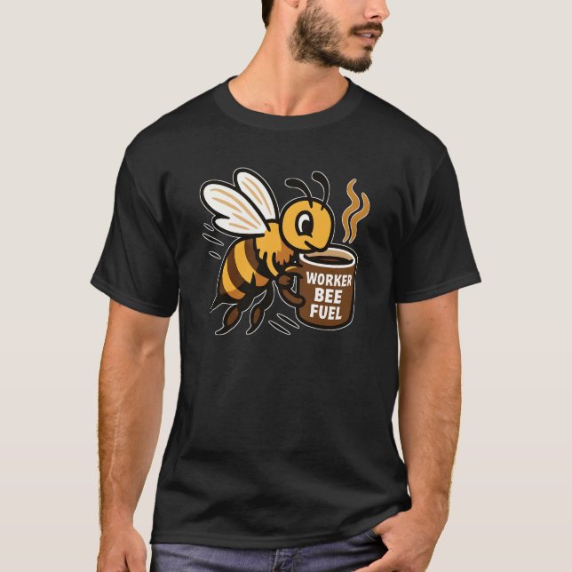 T-shirt Café à carburant pour abeilles ouvrières (Devant)
