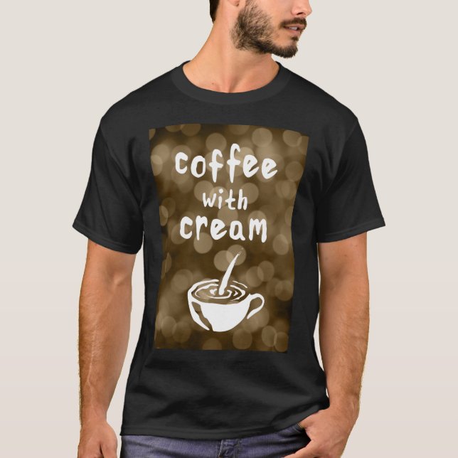 T-shirt café à la crème bokeh (Devant)