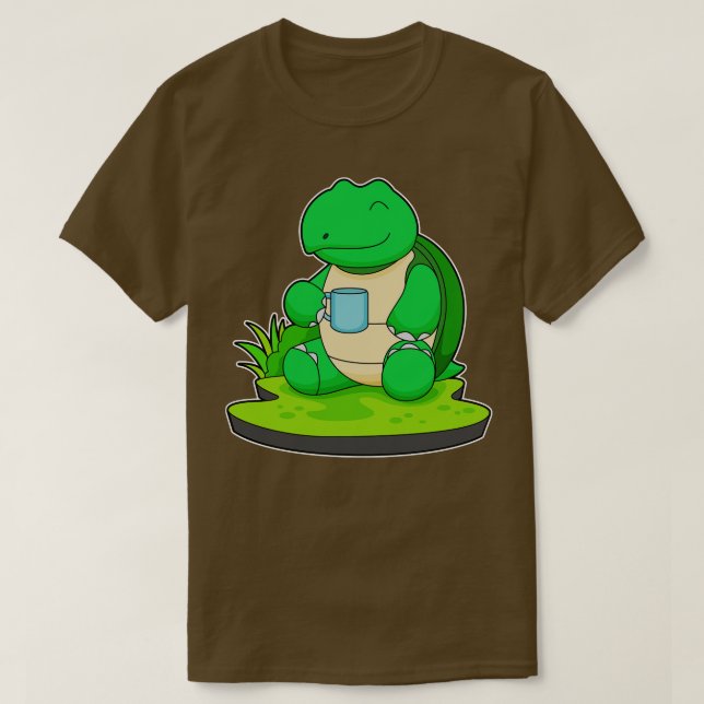 T-shirt Café à la tortue (Design devant)