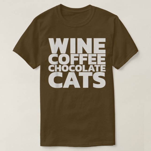 T-shirt Café à vin Chocolat Chats258 (Design devant)