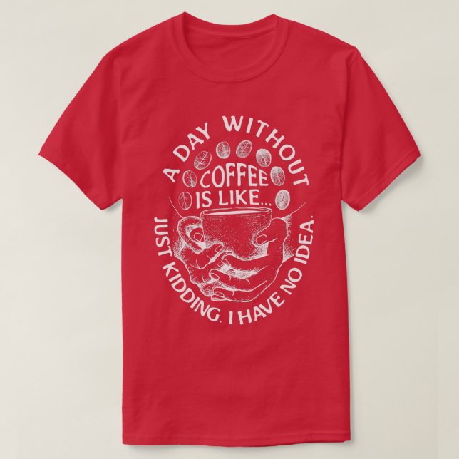 T-shirt Café aimé des amateurs de caféine 1 (Design devant)