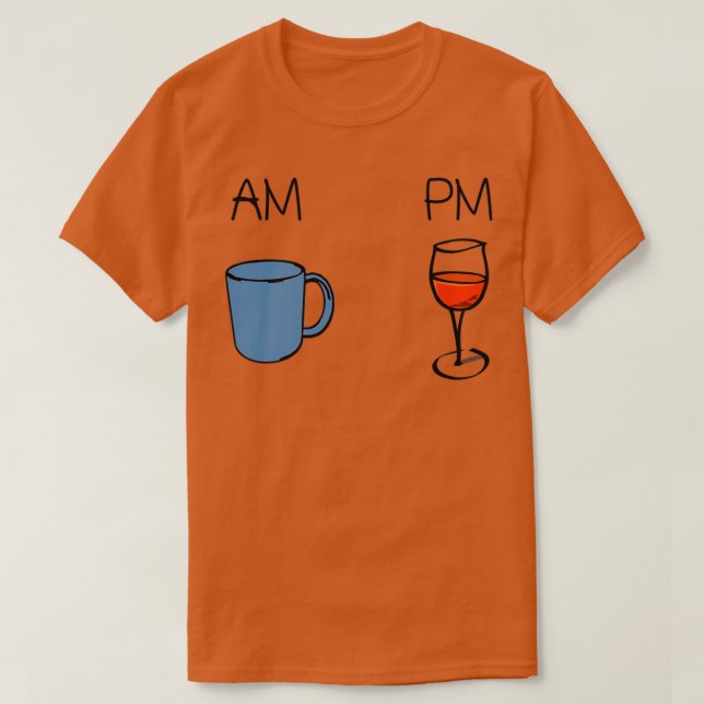 T-shirt Café AM Vin PM (Design devant)