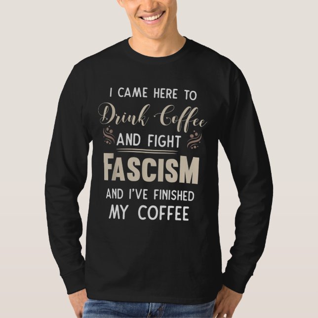 T-shirt Café Antifasciste Et Lutte Contre Le Fascisme (Devant)