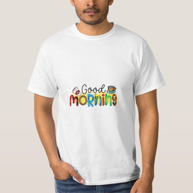 T-shirt Café Art Good Morning (Devant)