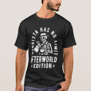 T-shirt Café Artiste Skeleton Café Caffeine Bean - Barist
