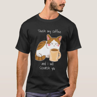 T-shirt Café au chat mignon Lundi Café Caféine