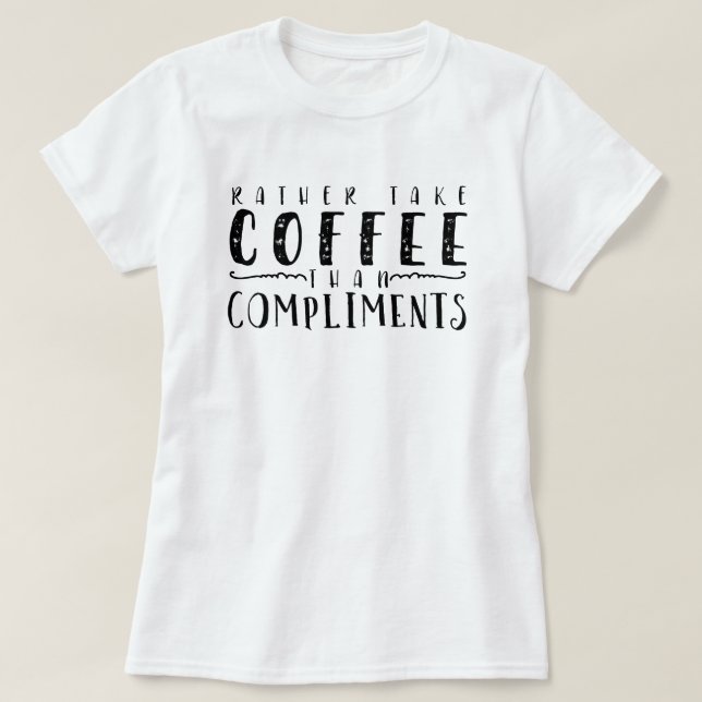 T-shirt Café aux compléments (Design devant)