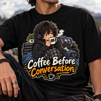 T-shirt Café avant conversation Anime Cozy