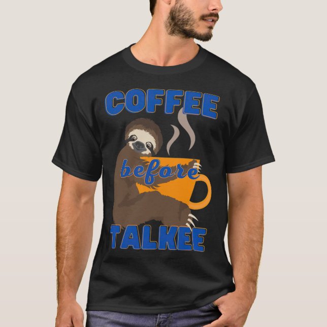T-shirt Café avant Talkee barista accro (Devant)