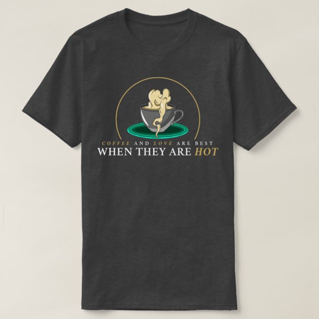 T-shirt Café avec mousse de café (Design devant)