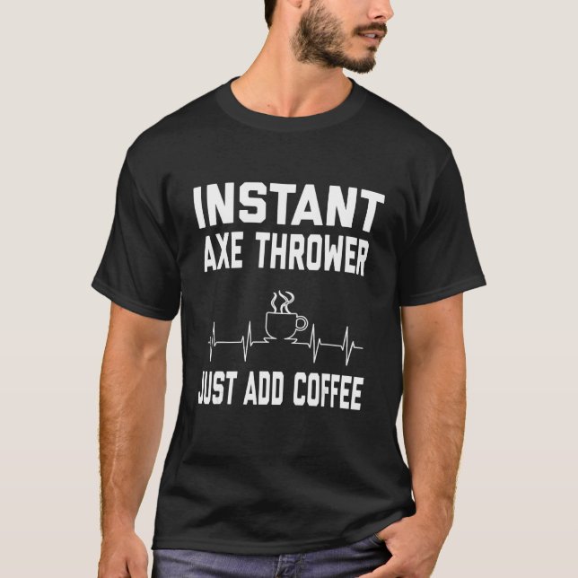 T-shirt Café Ax Thrower Humour Ekg (Devant)