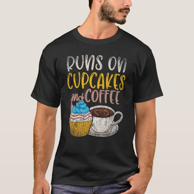 T-shirt Café Baking Sucres Snacks Frosting Cupcake (Devant)