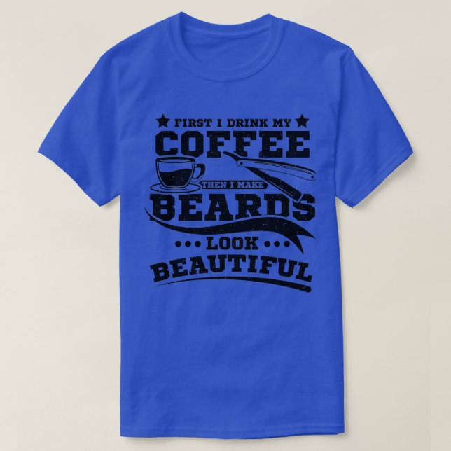 T-shirt Café Barber Beard (Design devant)